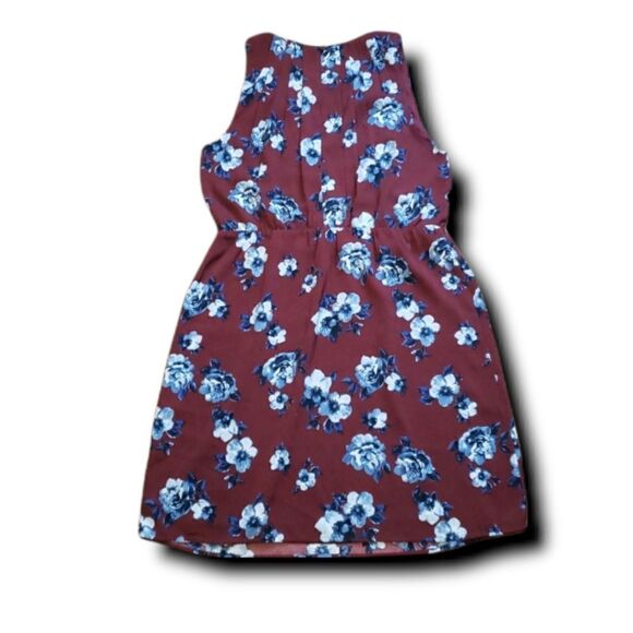 Stitch Fix | 41 Hawthorn Eden A Line Keyhole Burgundy Floral Dress Sz Small NEW - Picture 2 of 4